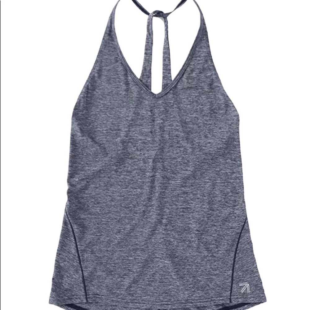 New Balance X J. Crew Moisture Wicking Navy Heather Free Flow Tank Top S…